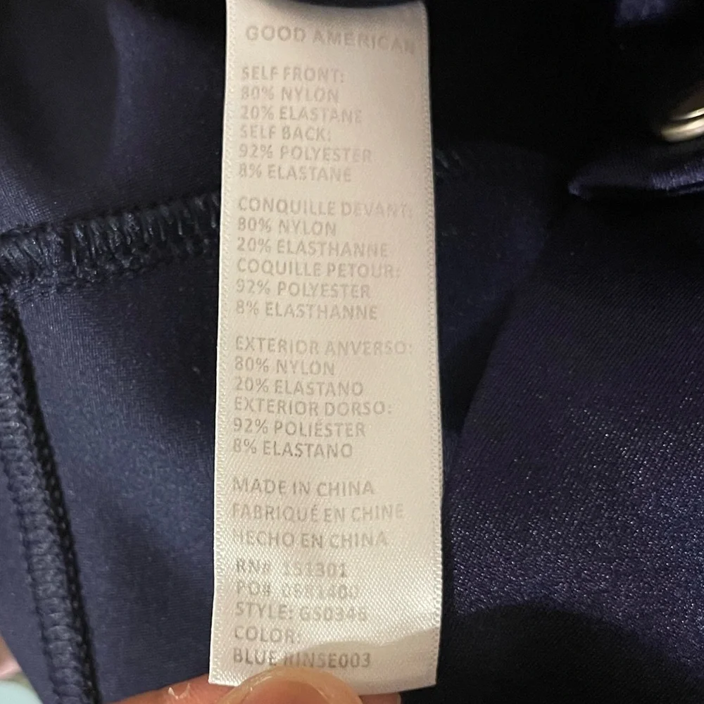 Good American Compression Shine Good Waist Legging in Blue Rinse sz 18 - Picture 5 of 5